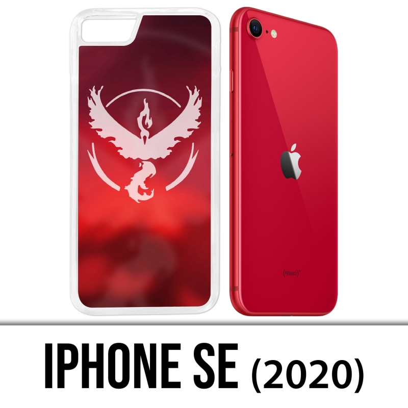 Coque iPhone SE 2020 - Pokémon Go Team Rouge Grunge