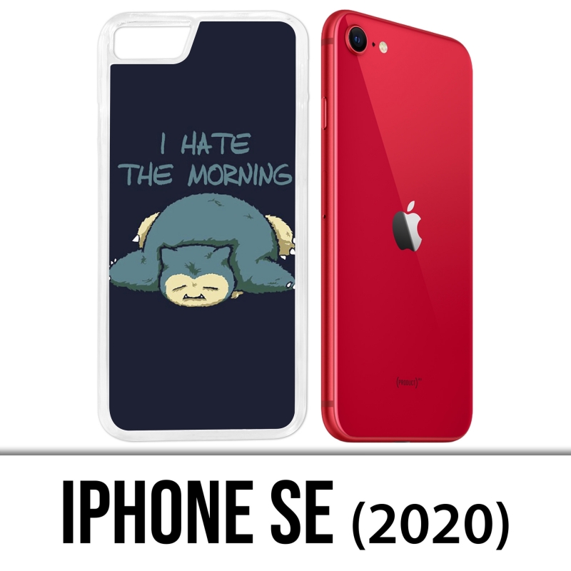 Coque iPhone SE 2020 - Pokémon Ronflex Hate Morning