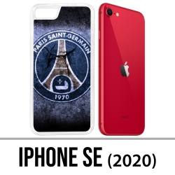Coque iPhone SE 2020 - Psg Logo Grunge
