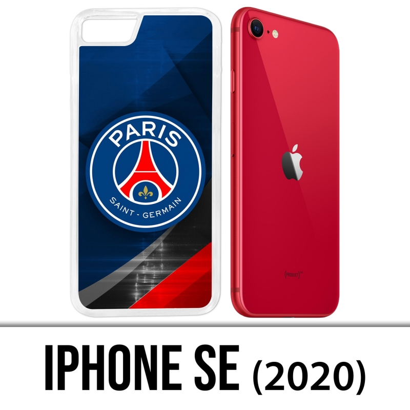 Funda iPhone 2020 SE - Psg Logo Metal Chrome