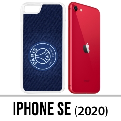 Funda iPhone 2020 SE - Psg Minimalist Fond Bleu