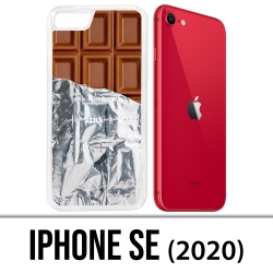 Coque iPhone SE 2020 - Tablette Chocolat Alu