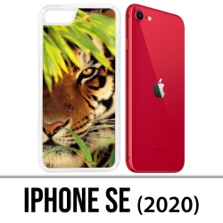 Coque iPhone SE 2020 - Tigre Feuilles