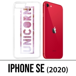 Coque iPhone SE 2020 - Unicorn Fleurs Licorne