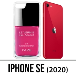 Coque iPhone SE 2020 - Vernis Paris Rose