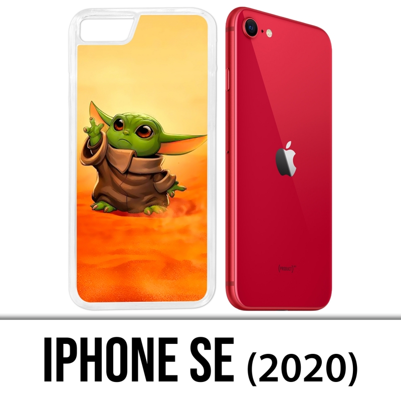 Funda iPhone 2020 SE - Star Wars baby Yoda Fanart