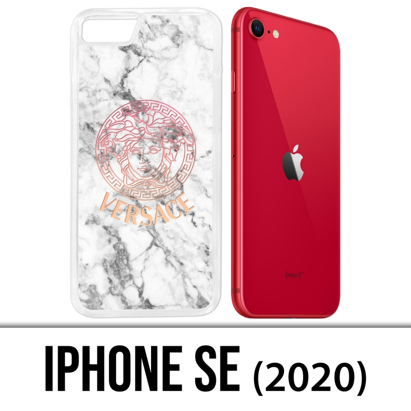 Custodia iPhone SE 2020 - Versace marbre blanc