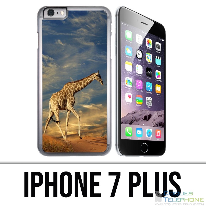 Custodia per iPhone 7 Plus - Pelliccia di giraffa