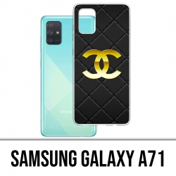 Custodia per Samsung Galaxy A71 - Pelle con logo Chanel