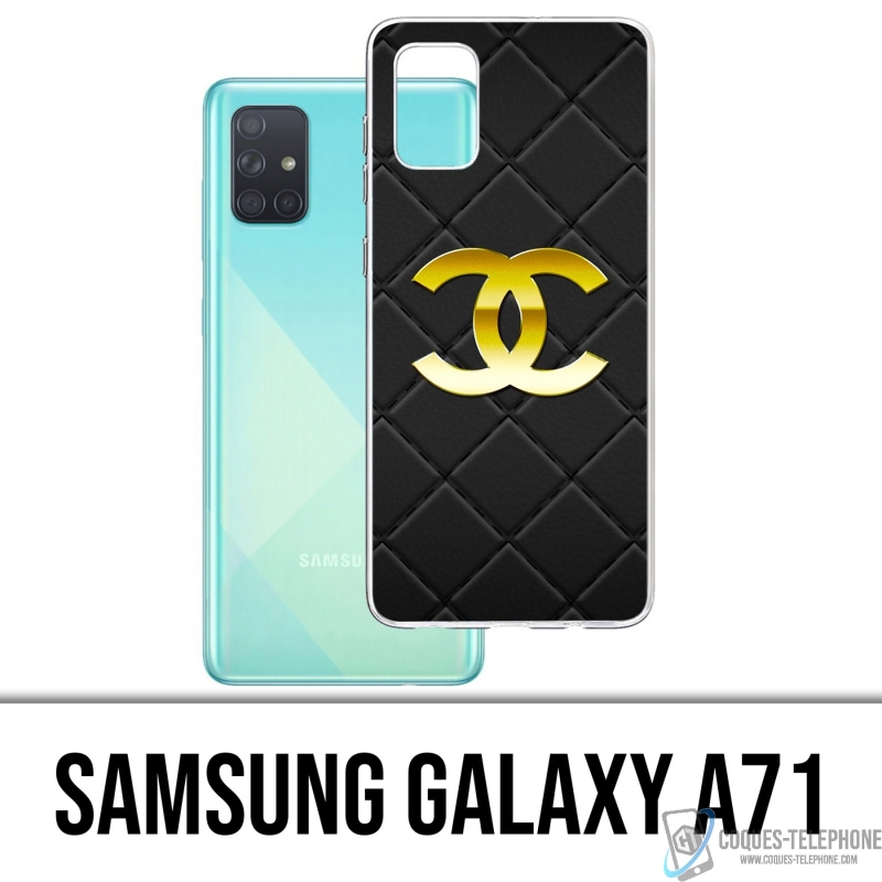 Custodia per Samsung Galaxy A71 - Pelle con logo Chanel