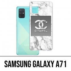 Samsung Galaxy A71 Case - Chanel White Marble