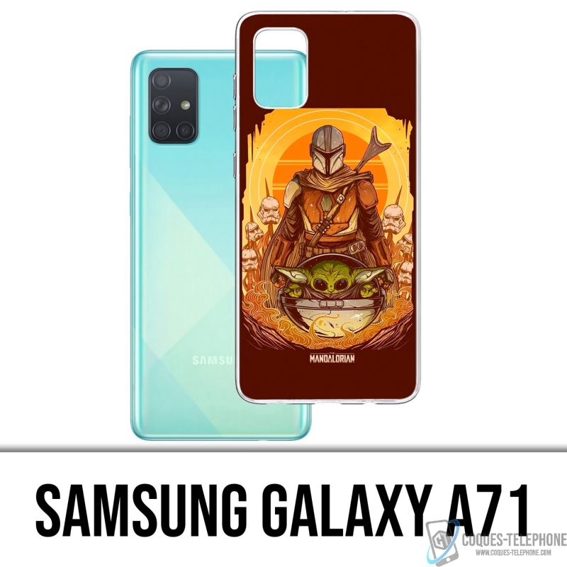 Samsung Galaxy A71 Case - Star Wars Mandalorian Yoda Fanart