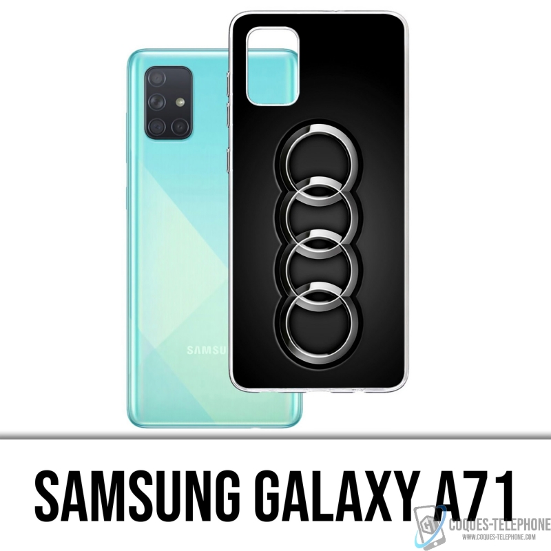 Coque Samsung Galaxy A71 - Audi Logo Métal