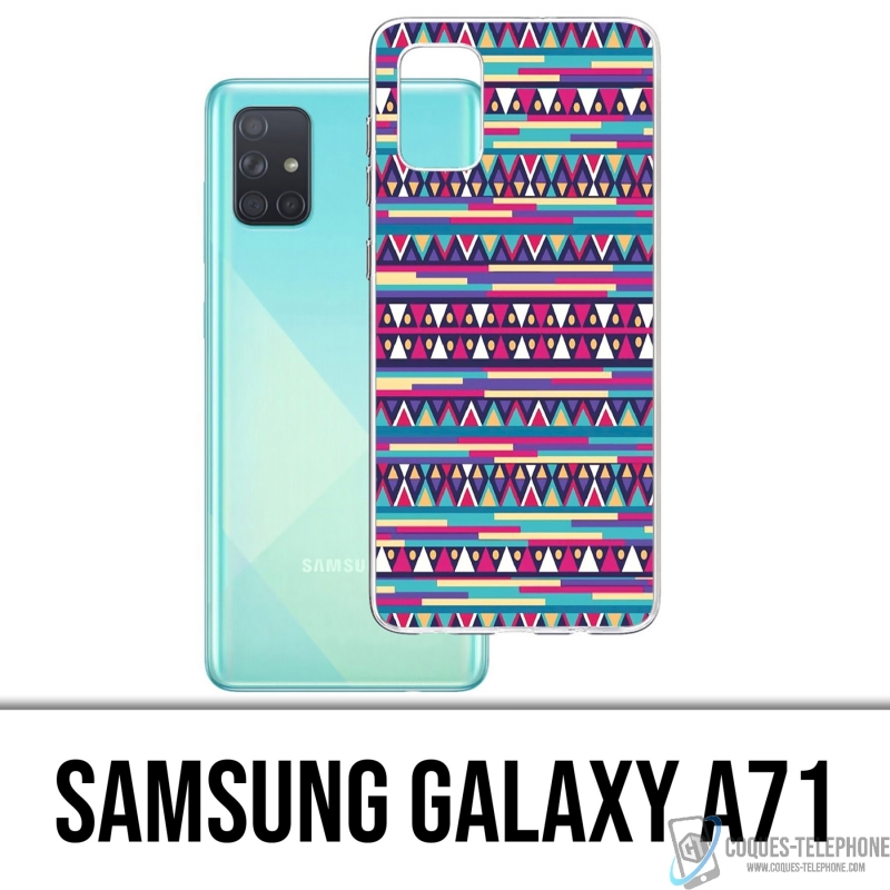 Samsung Galaxy A71 Case - Pink Aztec