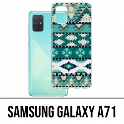 Samsung Galaxy A71 Case - Green Aztec