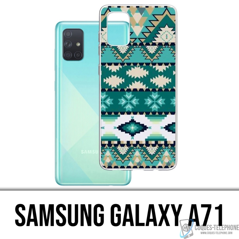 Samsung Galaxy A71 Case - Green Aztec