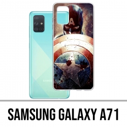 Coque Samsung Galaxy A71 - Captain America Grunge Avengers