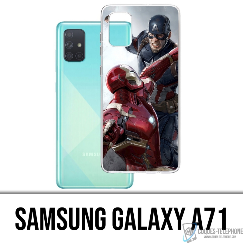 Coque Samsung Galaxy A71 - Captain America Vs Iron Man Avengers