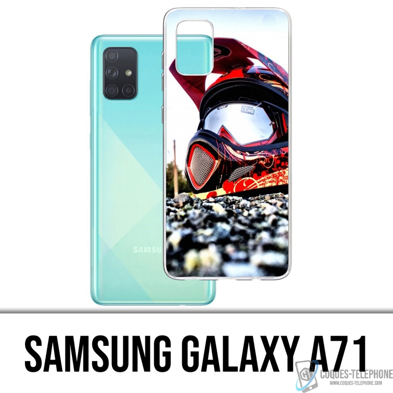 Funda Samsung Galaxy A71 - Casco Moto Cross
