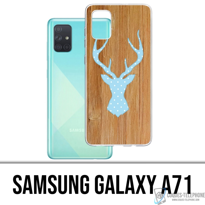 Coque Samsung Galaxy A71 - Cerf Bois Oiseau