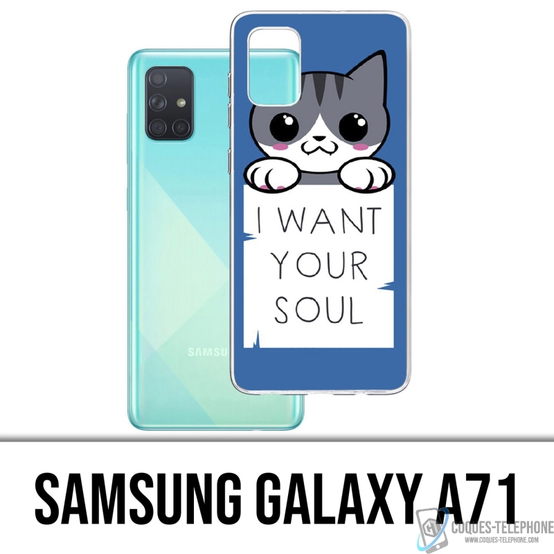 Cover per Samsung Galaxy A71 - Gatto, voglio la tua anima