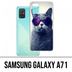 Samsung Galaxy A71 Case - Cat Galaxy Glasses