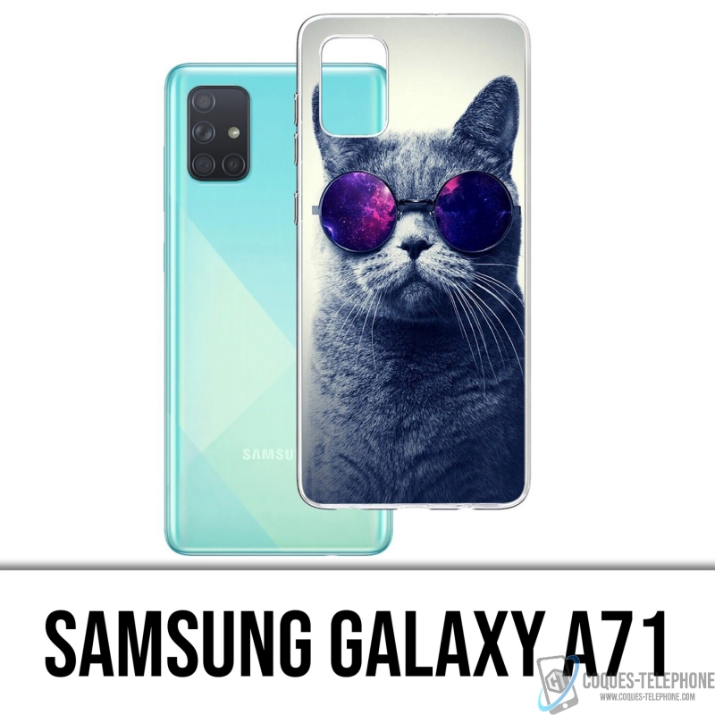 Custodia per Samsung Galaxy A71 - Occhiali Cat Galaxy