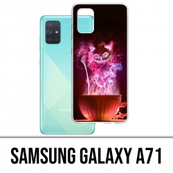 Custodia per Samsung Galaxy A71 - Gatto Tazza Alice nel Paese delle Meraviglie