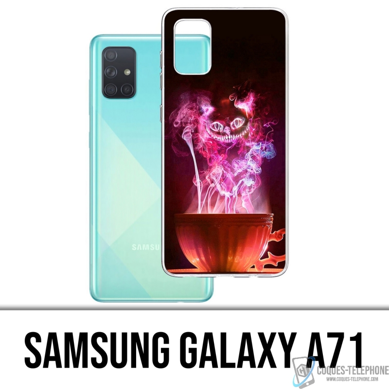Custodia per Samsung Galaxy A71 - Gatto Tazza Alice nel Paese delle Meraviglie