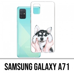 Custodia per Samsung Galaxy A71 - Husky Cheek Dog