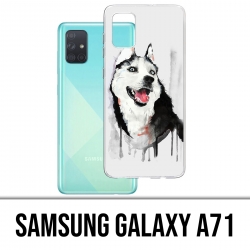 Funda Samsung Galaxy A71 - Perro Husky Splash