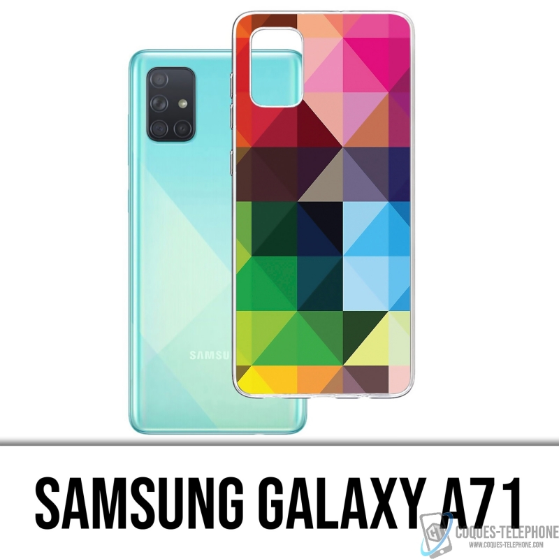 Custodia per Samsung Galaxy A71 - Cubi multicolori