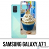 Samsung Galaxy A71 Case - Blauer Cupcake