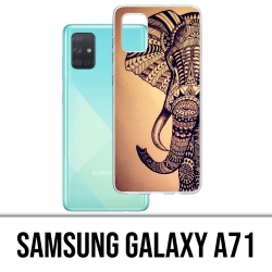 Custodia per Samsung Galaxy A71 - Elefante azteco vintage