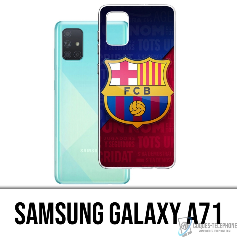 Custodia per Samsung Galaxy A71 - Logo Football Fc Barcelona