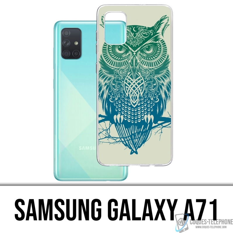 Custodia per Samsung Galaxy A71 - Gufo astratto