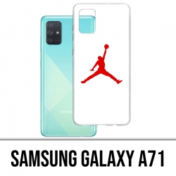 Coque Samsung Galaxy A71 - Jordan Basketball Logo Blanc