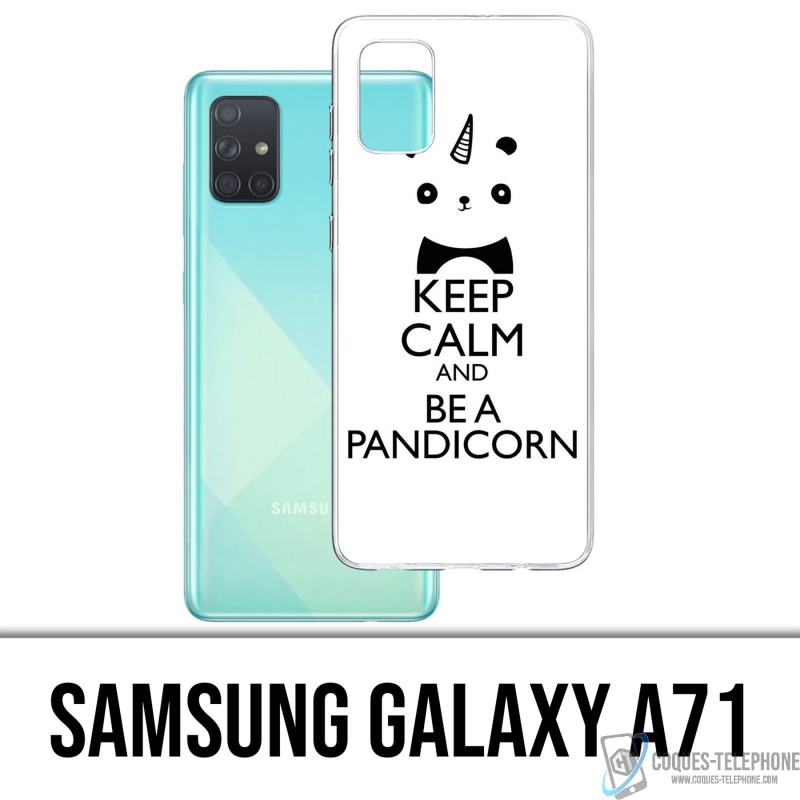 Coque Samsung Galaxy A71 - Keep Calm Pandicorn Panda Licorne