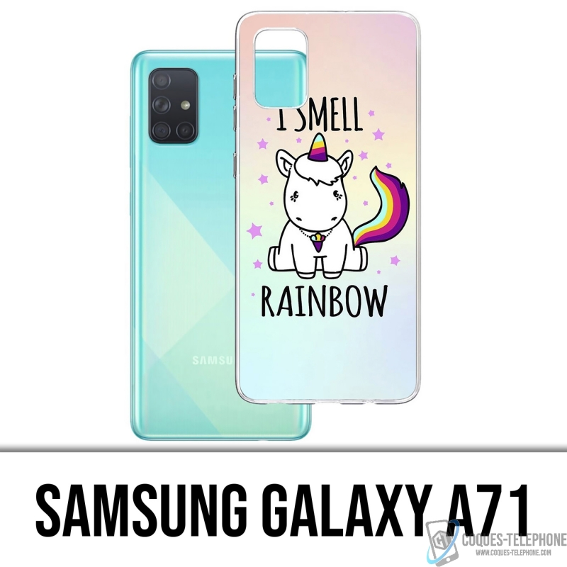 Coque Samsung Galaxy A71 - Licorne I Smell Raimbow