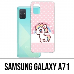Custodia per Samsung Galaxy A71 - Unicorno Kawaii