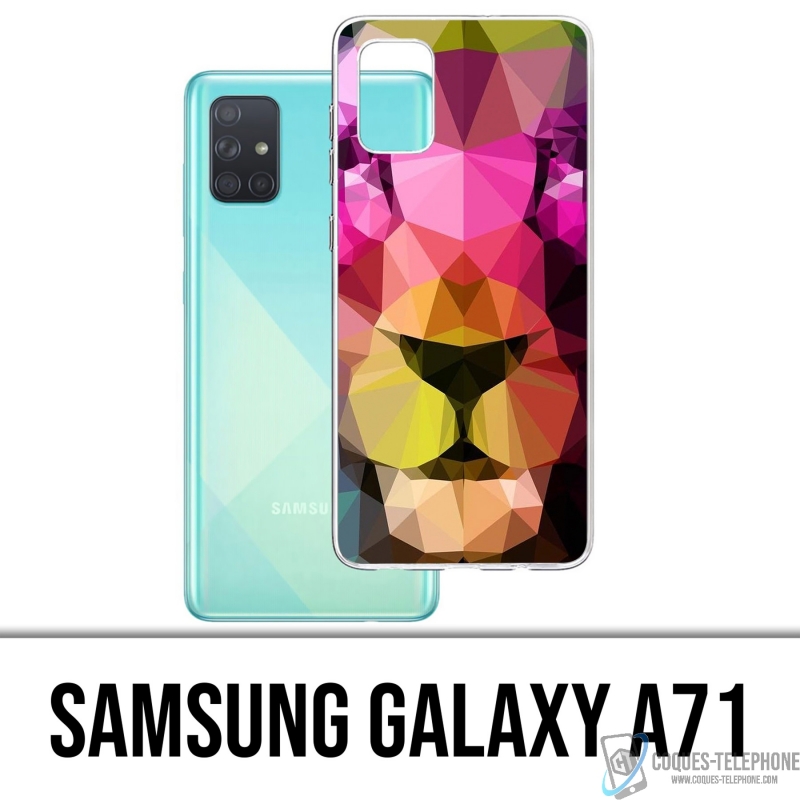 Custodia per Samsung Galaxy A71 - Leone geometrico
