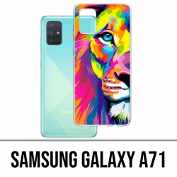 Custodia per Samsung Galaxy A71 - Leone multicolore
