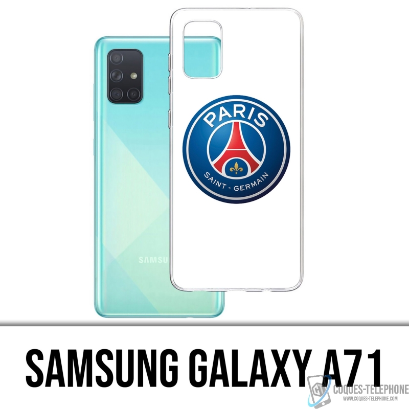 Custodia per Samsung Galaxy A71 - Logo Psg Sfondo Bianco