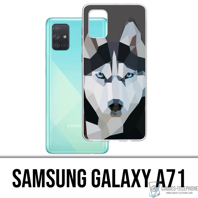 Coque Samsung Galaxy A71 - Loup Husky Origami