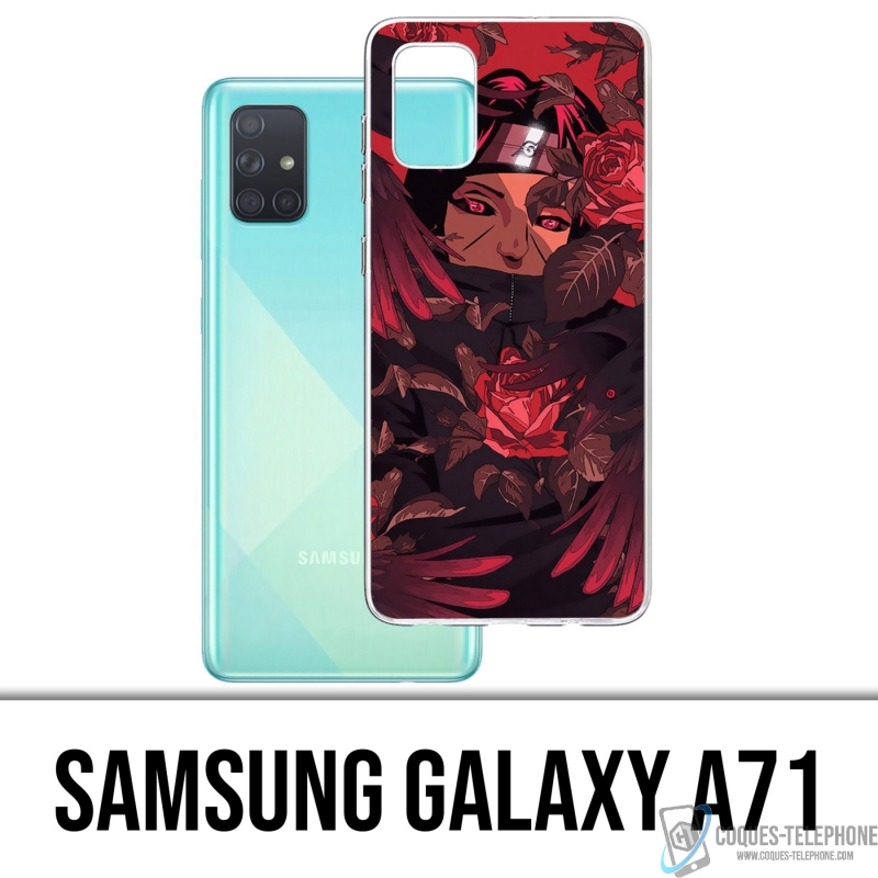 Coque Samsung Galaxy A71 - Naruto-Itachi-Roses