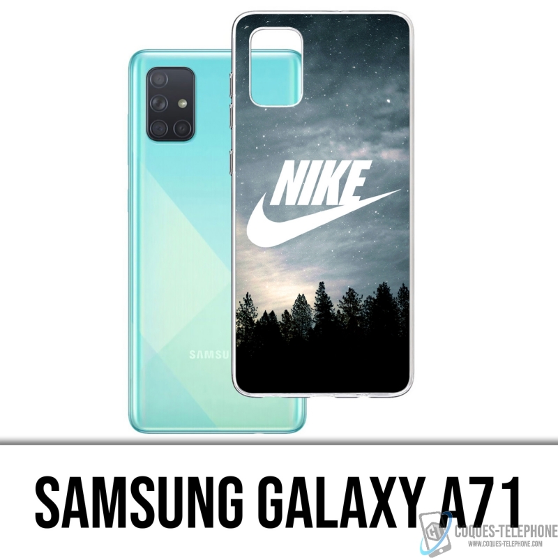 Coque Samsung Galaxy A71 - Nike Logo Wood