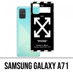 Custodia per Samsung Galaxy A71 - Bianco sporco nero