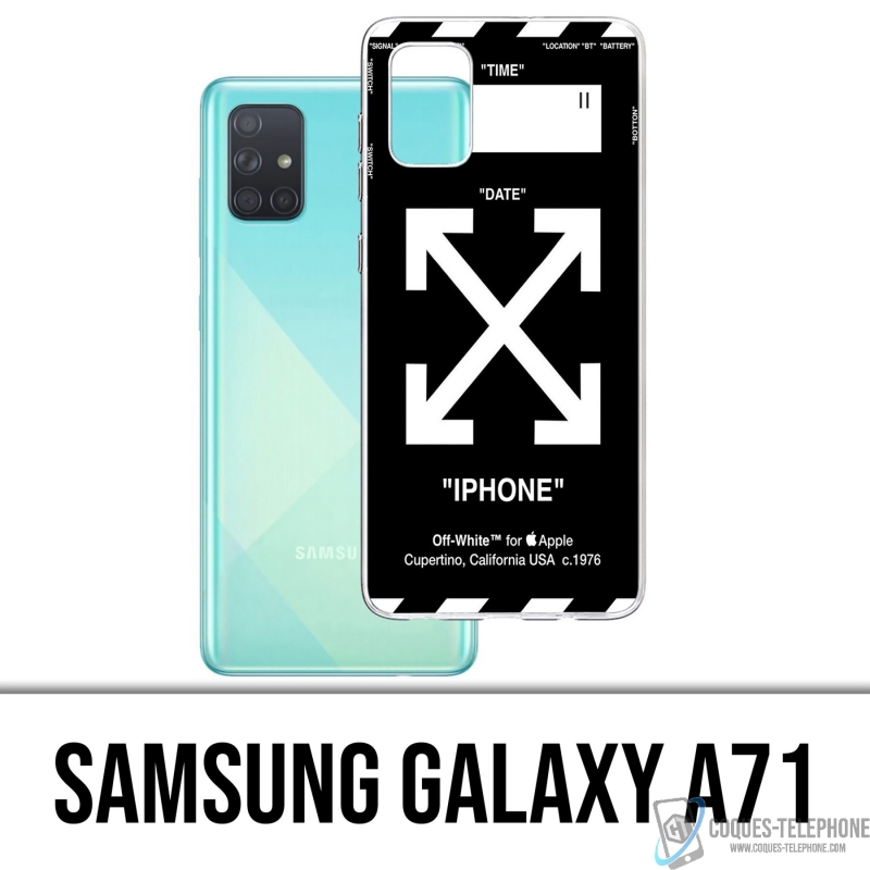 Coque Samsung Galaxy A71 - Off White Noir