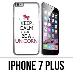 Coque iPhone 7 PLUS - Keep Calm Unicorn Licorne