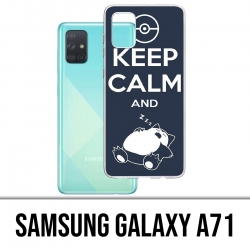 Samsung Galaxy A71 Case - Pokémon Snorlax Keep Calm